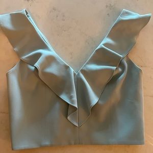 Alice + Olivia crop tank top. Size 6. light green